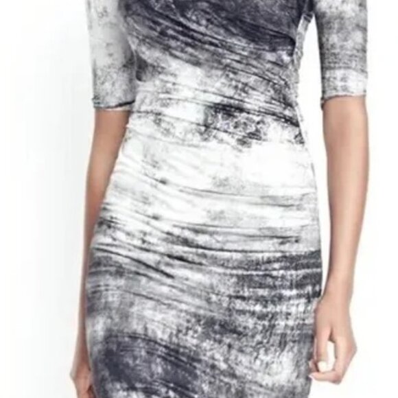 Helmut Lang Nova Marble Print Viscose Jersey Sexy Dress Sz S Or XS Made In USA - Picture 12 of 12